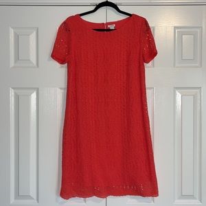 JCrew coral sheath dress